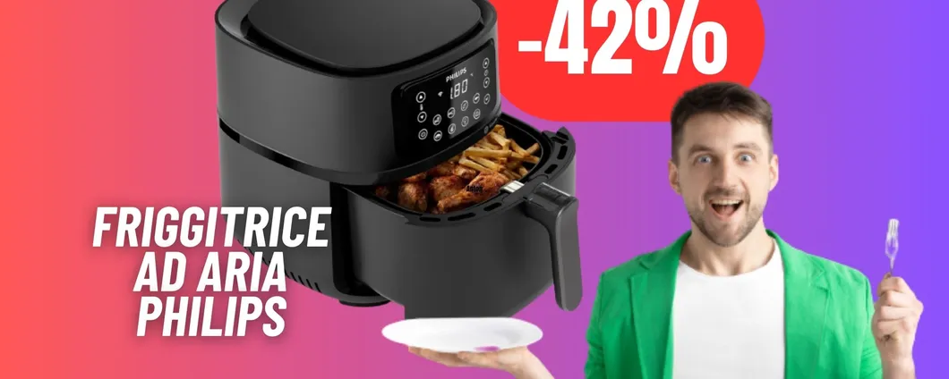 CUCINA SENZA GRASSI con la friggitrice ad aria Philips in SUPER SCONTO (-42%)