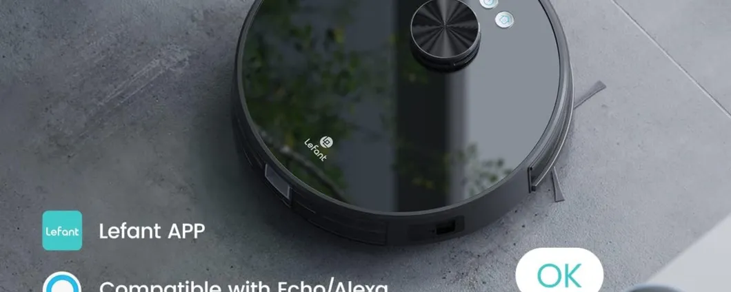 Robot aspirapolvere LEFANT LS1 con app mappatura compatibile con Amazon in promo speciale