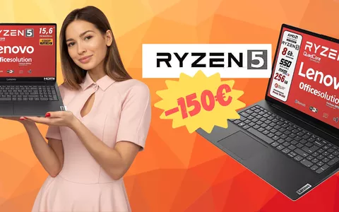 Lenovo con Ryzen 5, 8GB di RAM e SSD da 256GB a 150€ in MENO