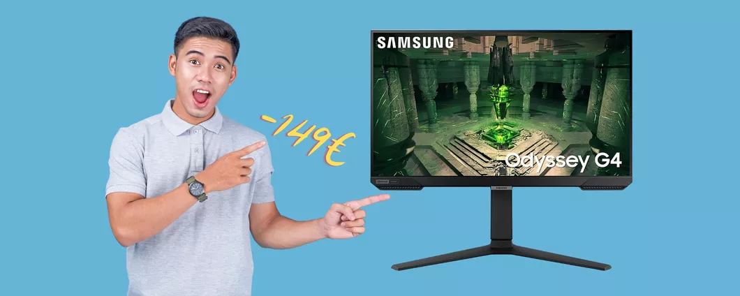 Samsung Odyssey G4: il monitor gaming dei sogni a 149€ in MENO