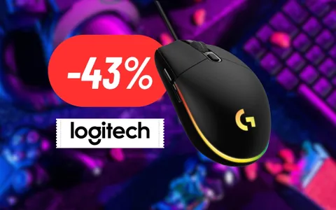 Mouse da gaming con illuminazione RGB Logitech al 43% DI SCONTO