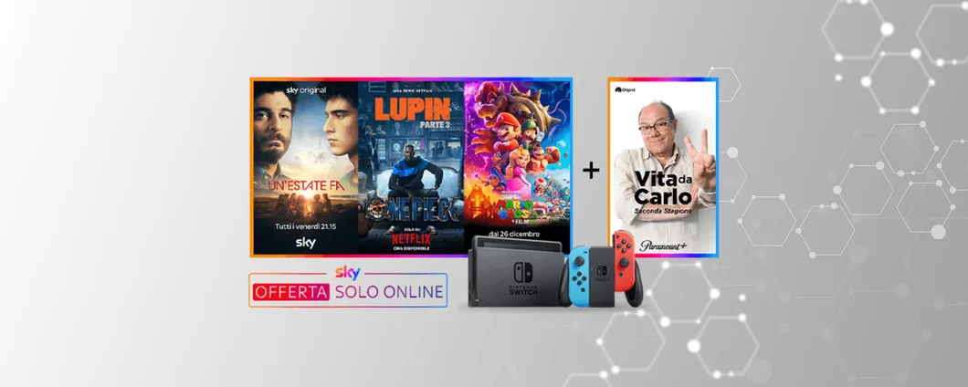 Nintendo Switch in REGALO con Sky SOLO ONLINE: scopri come