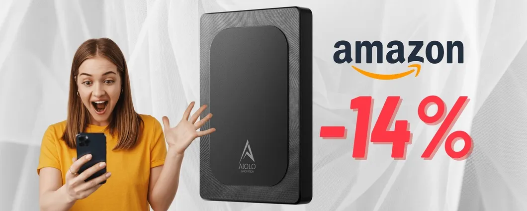 Hard Disk esterno da 1TB ora IN OFFERTA su Amazon!