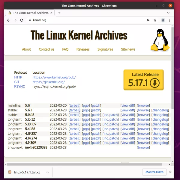 download linux tarball