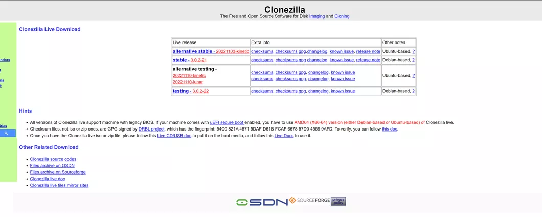 Clonezilla Live 3.0.2: implementato Linux 6.0