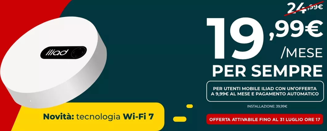 iliadbox Wi-Fi 7: nuova PROMO allo stesso prezzo di sempre