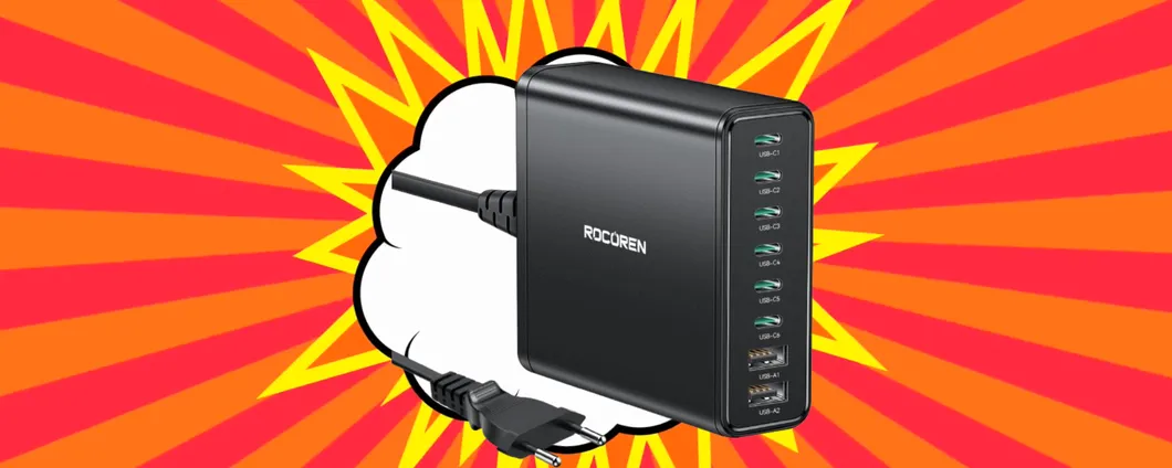 SCONTONE DEL 40% sul Caricatore 8-in-1 da 200W: applica il COUPON Amazon