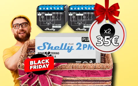 Shelly Plus: 2 pezzi di interruttore intelligente al MINIMO STORICO per il Black Friday