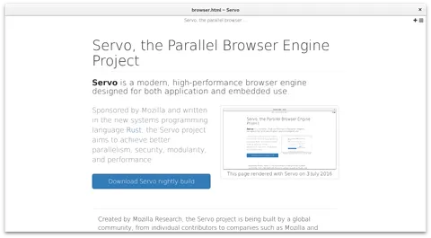 Servo engine: Mozilla pubblica le prime Nightly