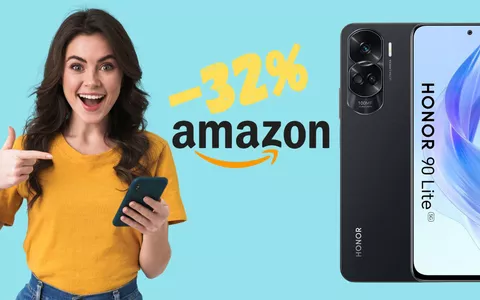 HONOR 90 Lite 5G su Amazon al MINIMO STORICO (-32%)