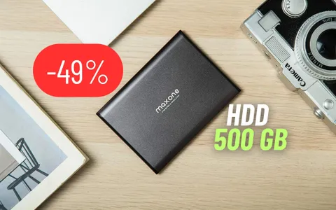 Hard Disk Esterno da 500 GB al 49% di sconto: OCCASIONE IMPERDIBILE