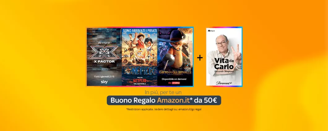 Superofferta Sky: TV, Netflix, Cinema e Buono Amazon 50€