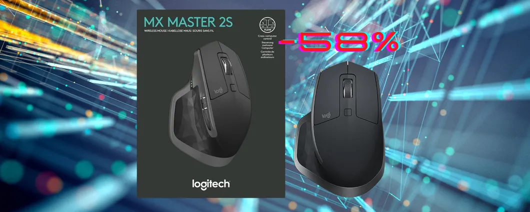 Logitech MX Master 2S: il mouse wireless che connetti a 3 device (-58%)
