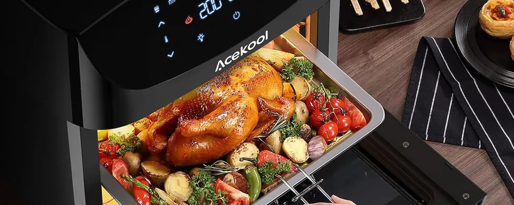 Friggitrice ad aria da 18 litri con 12 funzioni esclusive in promo speciale su Amazon