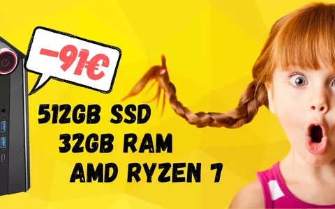 Ryzen 7, 32GB RAM, SSD 512GB: il piccolo PC da Gaming BESTIALE