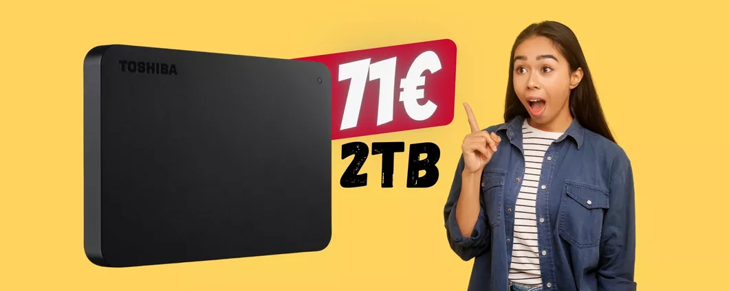 Hard Disk Toshiba da 2TB a PREZZO STRACCIATO, solo 71€
