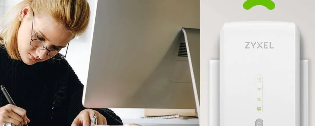 Amplificatore Wi-Fi dual-band Zyxel WRE6605, una BELVA con un segnale a prova di barriere