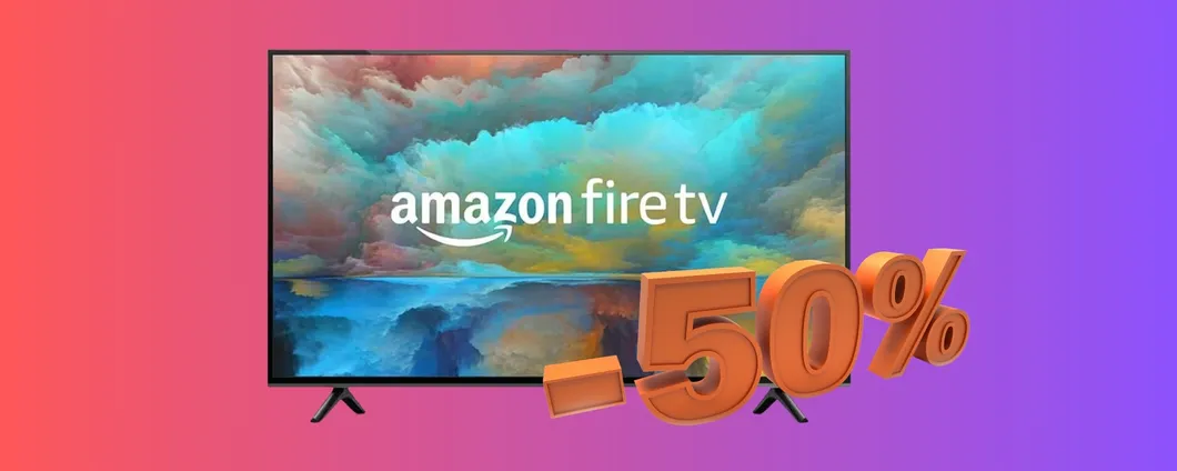 Amazon Fire TV Serie 4 4K UHD da 50 pollici a METÀ PREZZO