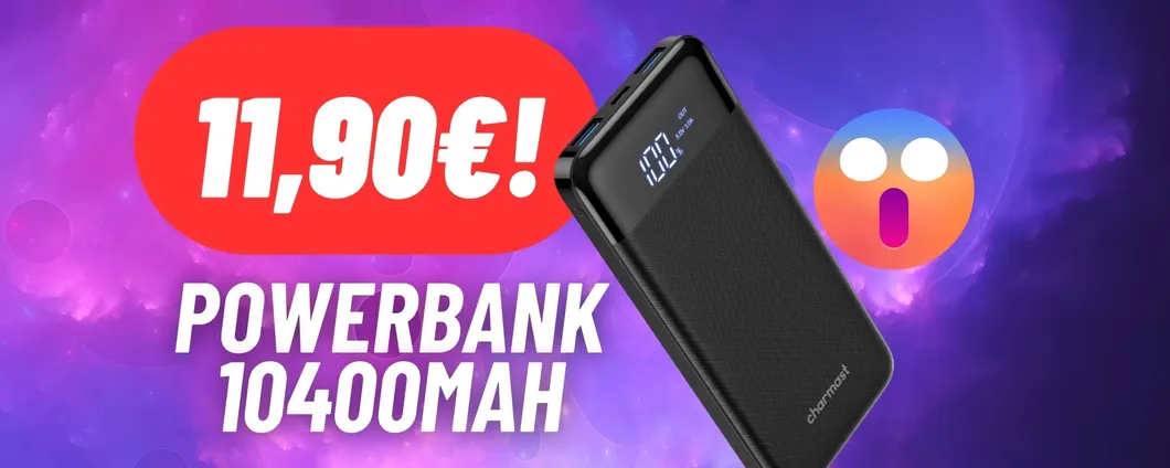 DOPPIO MAXI SCONTO sul powerbank da 10400mAh: Offerta Flash dal Cyber Monday di Amazon