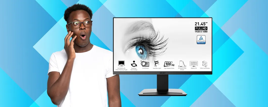 Offerta a tempo per il monitor MSI PRO da 22 pollici, ora solo 74€