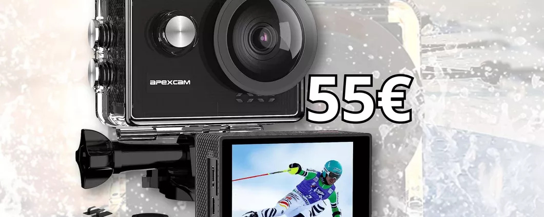 Lanciati all'avventura con Apexcam 4K: action cam a soli 55€ grazie alla promo Amazon!