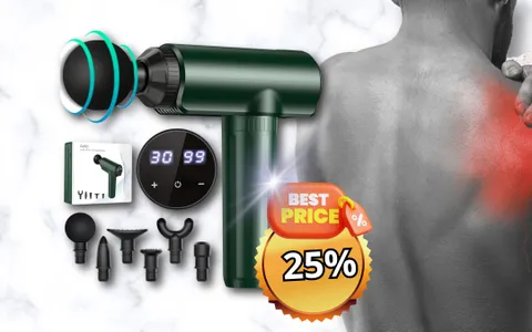 Addio dolori muscolari: PISTOLA MASSAGGIANTE a soli 28€ con 30 livelli regolabili!