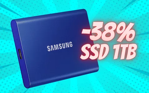 SSD portatile Samsung da 1TB a PREZZO SCONVOLGENTE (-38%)