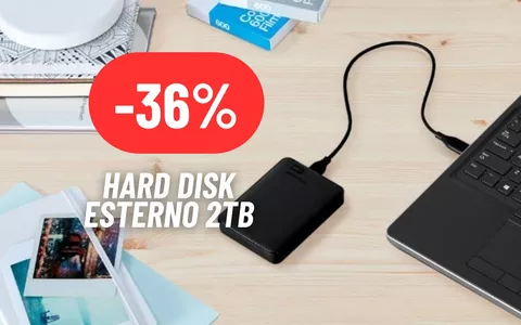Hard Disk Esterno da 2TB al 36% di sconto: OFFERTA MAXI