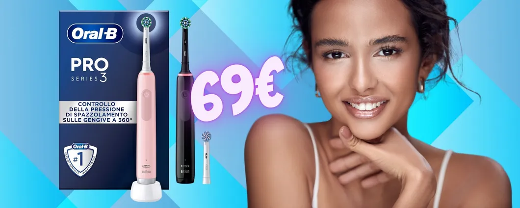 Oral-B Pro 3: 2 spazzolini elettrici a PREZZO REGALO (-20%)