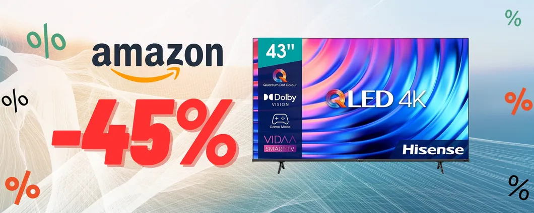 Offerta ESAGERATA per la Smart TV Hisense 4K da 43