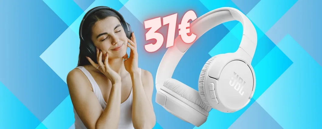 PREZZO BOMBA per le cuffie wireless JBL Tune 510BT, adesso a 37€