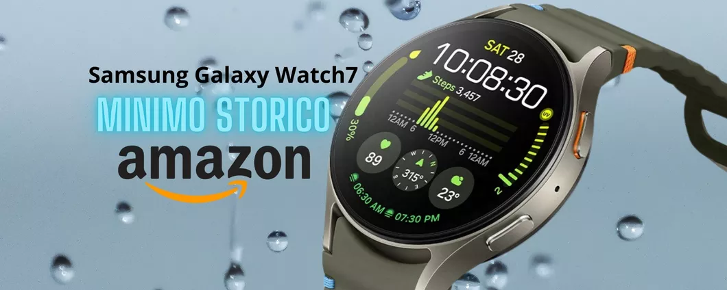 Samsung Galaxy Watch7 LTE da 40 mm al minimo storico su Amazon