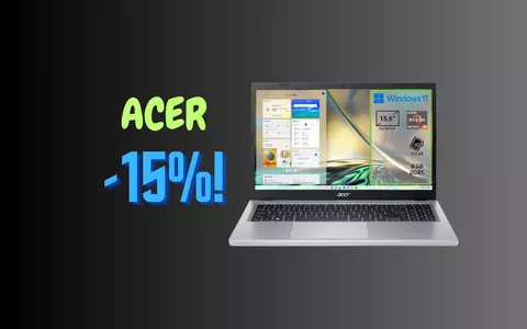 Il notebook Acer definitivo per le azioni quotidiane IN SCONTO su AMAZON
