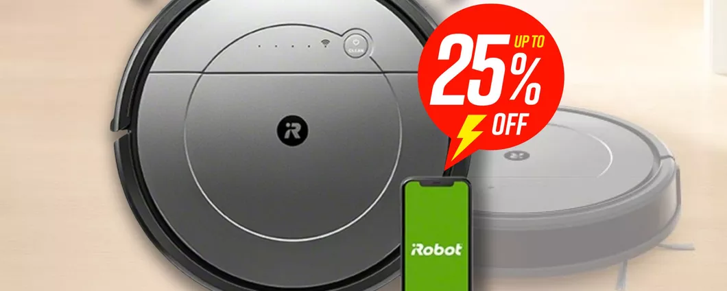 iRobot Roomba che lava e aspira: SOLO PER OGGI crolla del 24% ed è occasione!