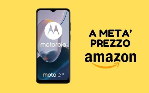 Motorola Moto e22i a META' PREZZO, su Amazon scontato del 51%!