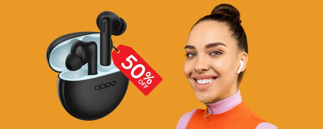 OPPO Enco Buds2 a METÀ PREZZO su Amazon, imperdibili