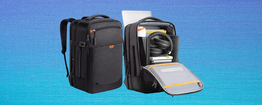 Zaino da viaggio espandibile che unisce stile e praticità ora in OFFERTA