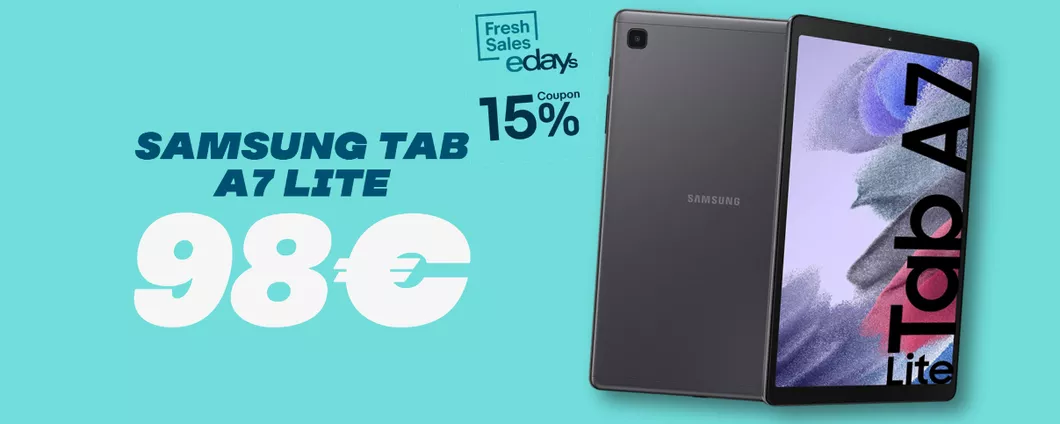 Samsung Galaxy Tab A7 Lite REGALATO con gli eDays 2023: meno di 100€!