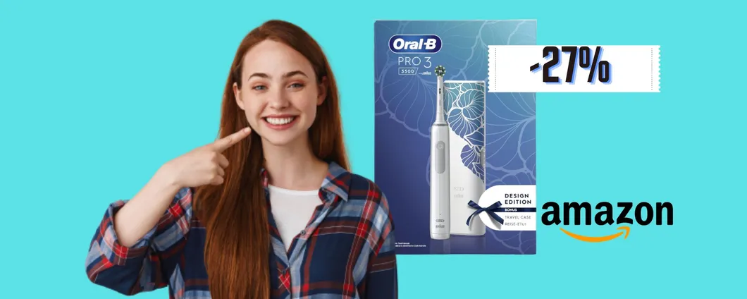 Sorriso smagliante con lo spazzolino Oral-B IN SCONTO su AMAZON