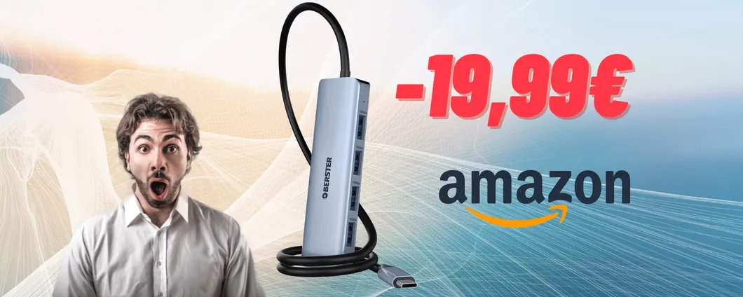 Moltiplica le porte USB con un gesto con l'Hub USB C 3.2 in promozione