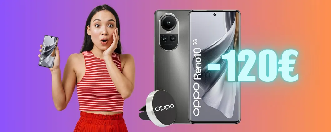 OPPO Reno10 da 256GB con display AMOLED da 120Hz al 24%