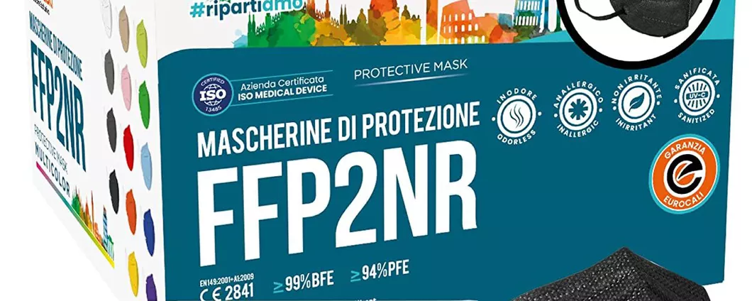 50 Mascherine FFP2 Certificate CE in offerta su Amazon alla metà del prezzo