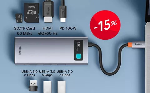 TUTTO IN 1: Hub USB con 7 porte e lettore schede a prezzo REGALATO su Amazon!