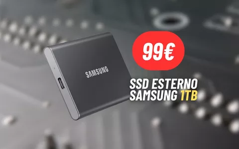 SSD esterno Samsung da 1TB a meno di 100€: OFFERTA OUTLET