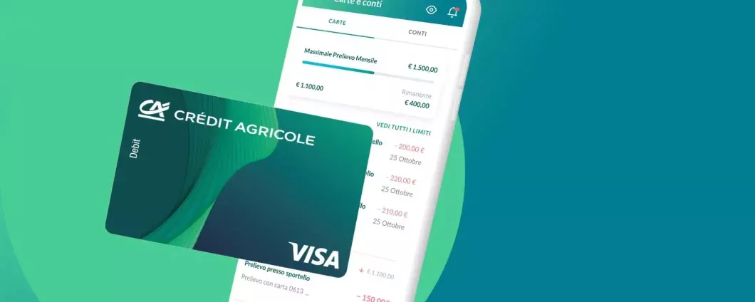 Crédit Agricole: conto con carta di credito e Buoni Amazon