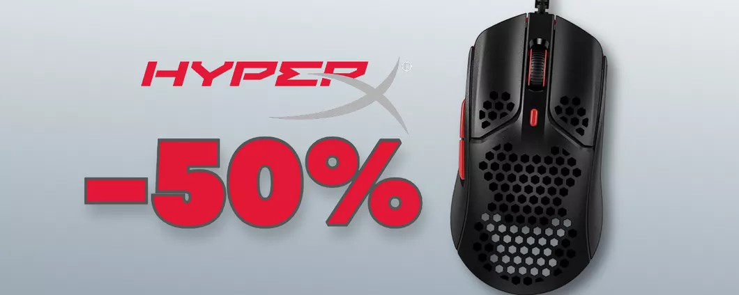 Il mouse da gaming HyperX Pulsefire Haste è al 50% su Amazon: AFFARE CLAMOROSO
