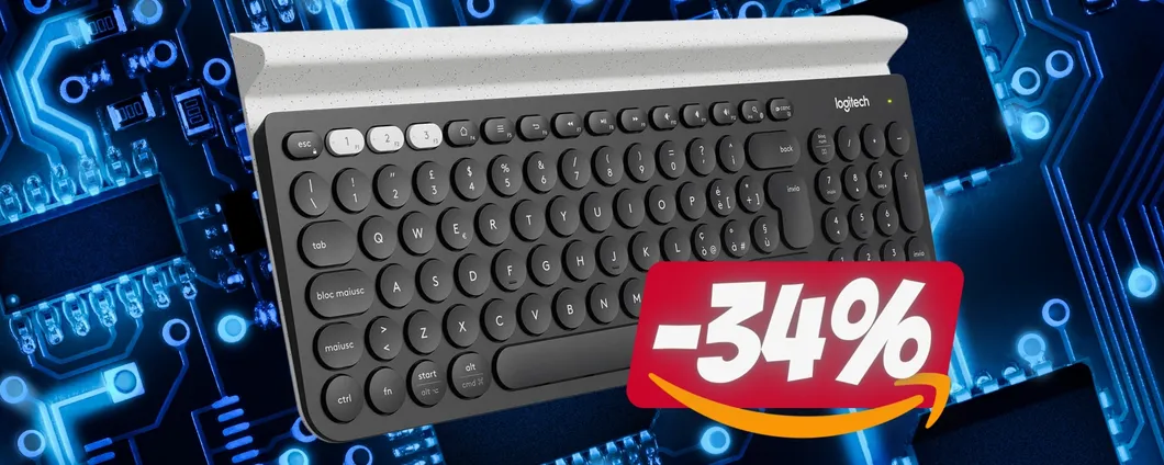 Logitech K780: tastiera wireless e Bluetooth multidispositivo al 34%