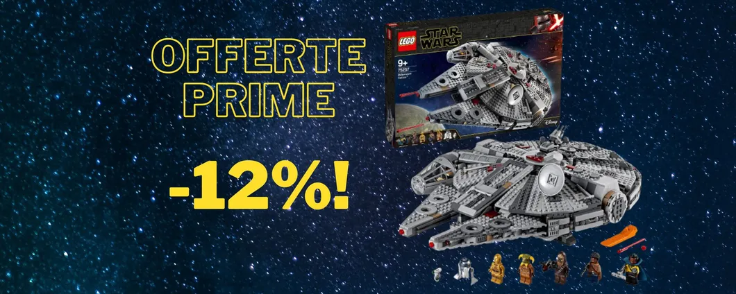 Sconto STELLARE sul modellino LEGO del Millenium Falcon di Star Wars, Festa delle Offerte Prime