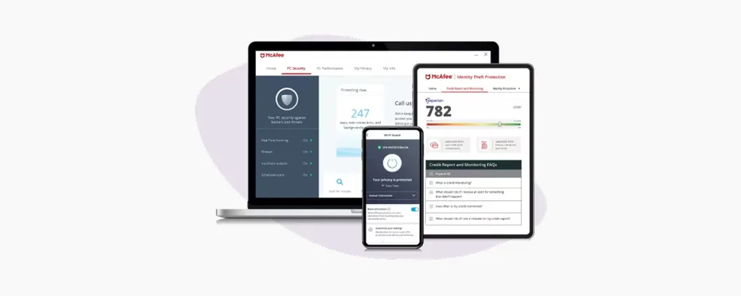 Proteggi fino a 10 dispositivi con McAfee Total Protection antivirus