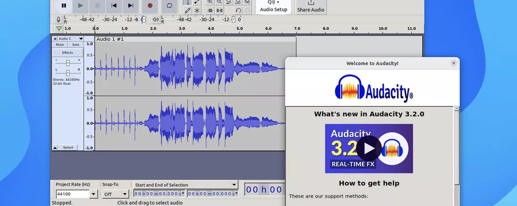 Audacity 3.2: implementati Real-Time Effect ed il supporto a WavPack